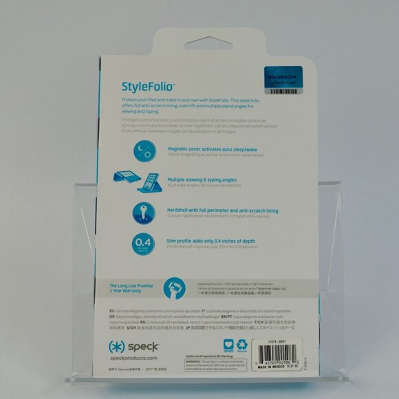 Speck All iPad mini 2 3 StyleFolio Teal Blue Case New - Picture 4 of 5